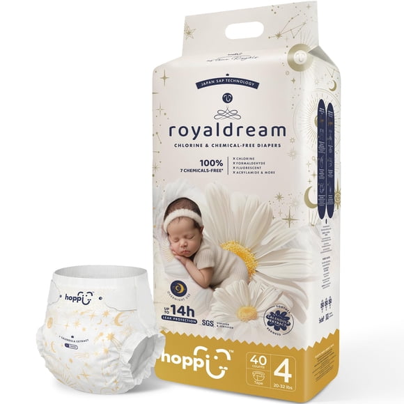 Pañales Hoppi Royal Dream Talla 4 con cinta, 40 unidades