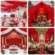 thumbnail image 4 of Telón de fondo Party Village 152 cm x 9 m Rojo 10 paneles, 4 of 9