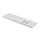 thumbnail image 1 of Teclado Numérico Matias con Cable de Aluminio para Mac Plata, 1 of 4