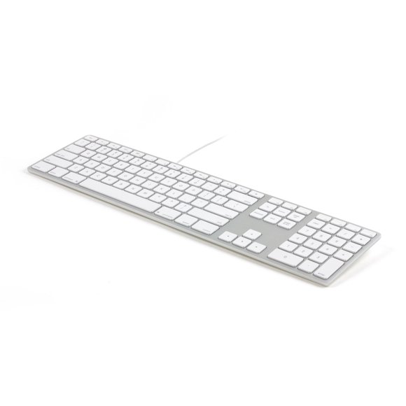 Teclado Numérico Matias con Cable de Aluminio para Mac Plata