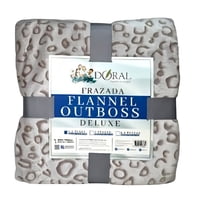 Frazada Flannel Outboss Deluxe 1.5 Plazas / Silueta Taupe Beige