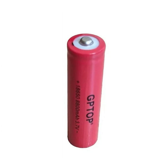 Pilas Baterias Recargables de Litio 18650 Especial Vaper 8800 mAh Vaporizadores GPTop Roja Con Punta Contacto