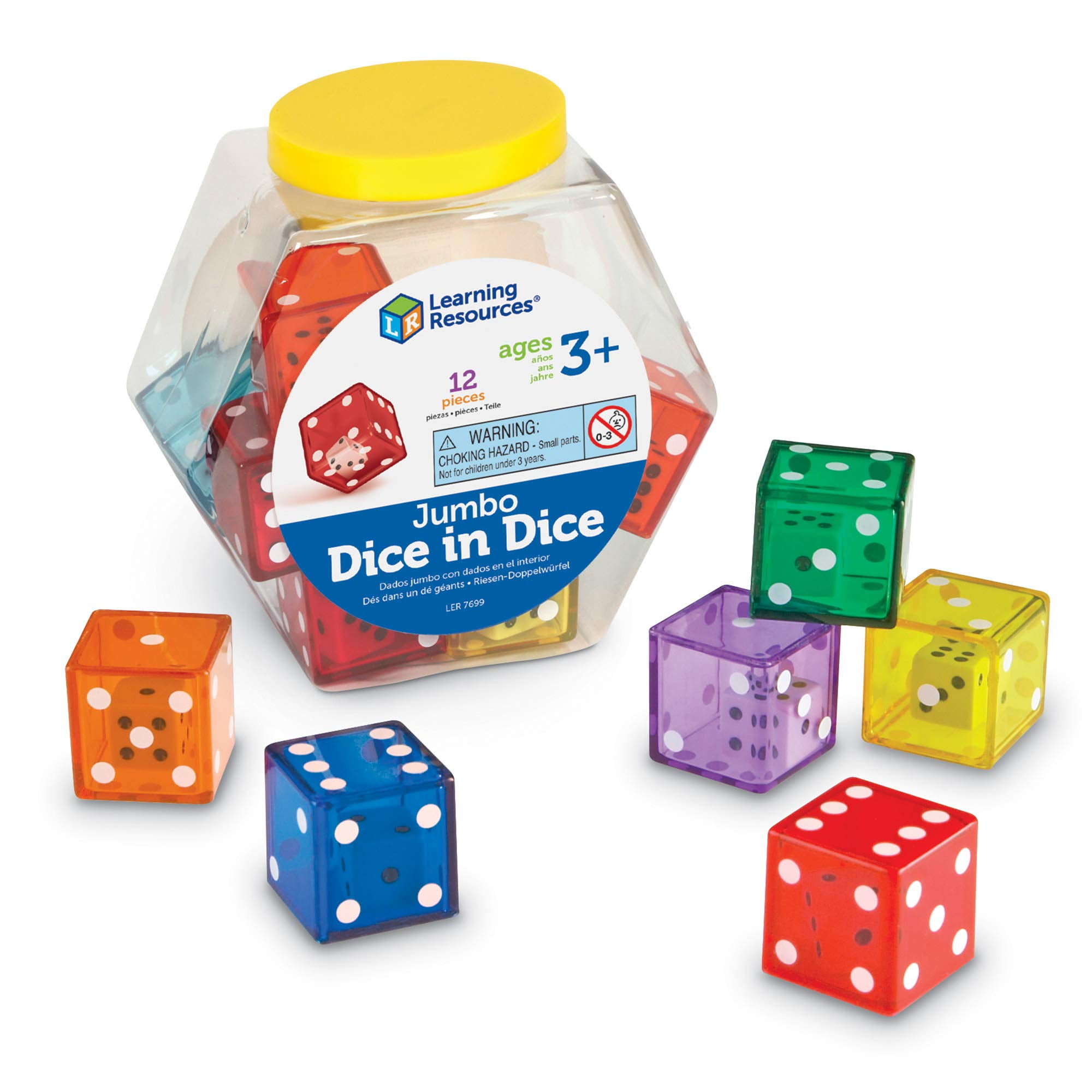 Juego De 12 Dados Matemáticos Jumbo Dice In Dice Learning Resources