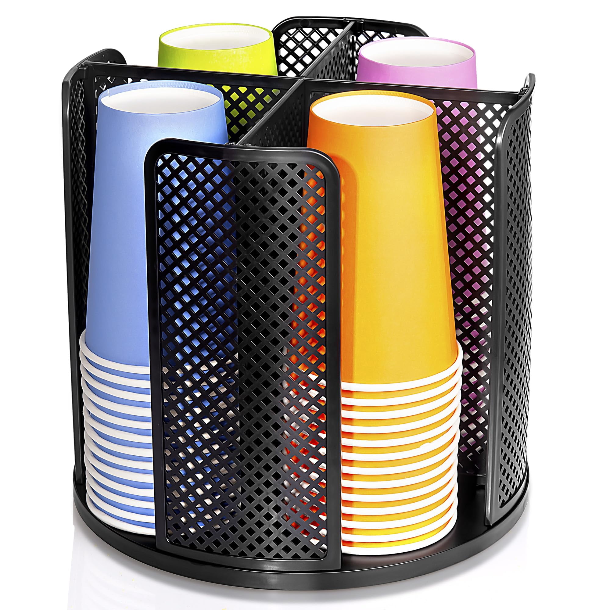 Dispensador Giratorio Para Vasos De Papel Wymulot, Negro