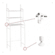 thumbnail image 2 of Estante Mueble Organizador Belug Baño 3 Niveles Repisa Nanmao Color Blanco, 2 of 5