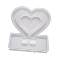 Magideal - Modelo De Marco De Fotos, Modelo De Marco De Fotos Para Resina Epoxi, Regalo De Fundición De Arte, Modelo De Marco De Fotos, Modelo De Resina Epoxi , Corazon Vacio