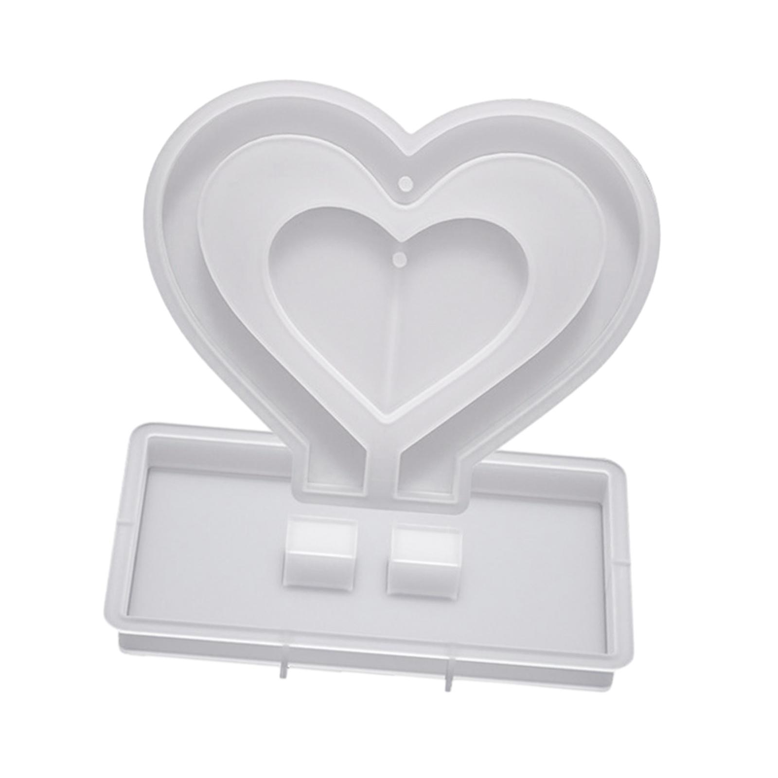 Magideal - Modelo De Marco De Fotos, Modelo De Marco De Fotos Para Resina Epoxi, Regalo De Fundición De Arte, Modelo De Marco De Fotos, Modelo De Resina Epoxi , Corazon Vacio