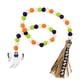 thumbnail image 1 of Guirnalda De Cuentas De Madera Para Halloween Con Borlas, Arte Para El Hogar, Dormitorio, Suministros Para Fiestas, Colgante Blanco, 1 of 3