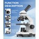 thumbnail image 4 of Microscopio biológico PalliPartners 100X-2000X para educación, 4 of 7