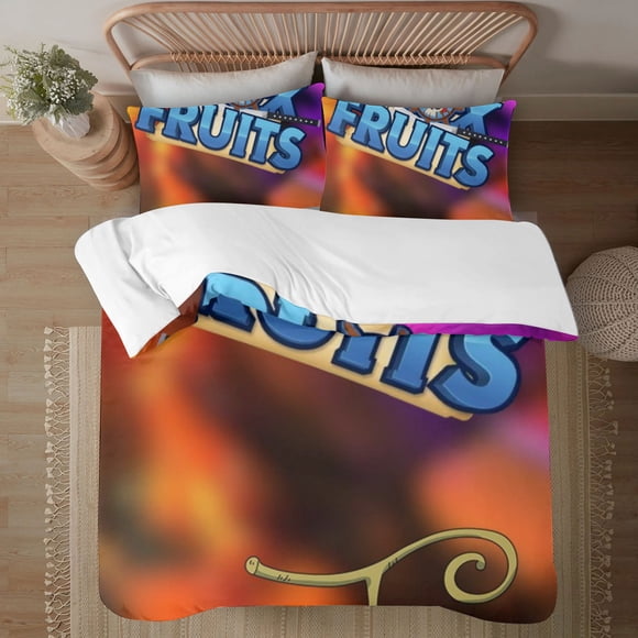 Blox Fruits Soft 3D Printed Duvet Cover Bedding Set with Comforter Cover 3 Piece Set