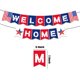 thumbnail image 2 of Bandera de papel "Welcome Home" en rojo, blanco y azul - rujor, 2 of 6