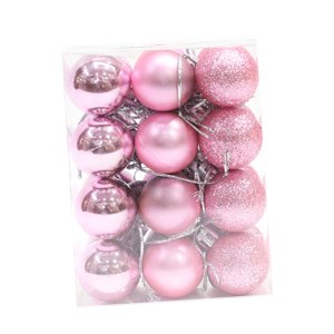 Magideal - 24X Adornos De Bolas De Navidad, Bolas De Decoración Para Árboles De Navidad, Decoraciones Colgantes Para Árboles De Navidad, Para Guirnalda De Guirna Rosa