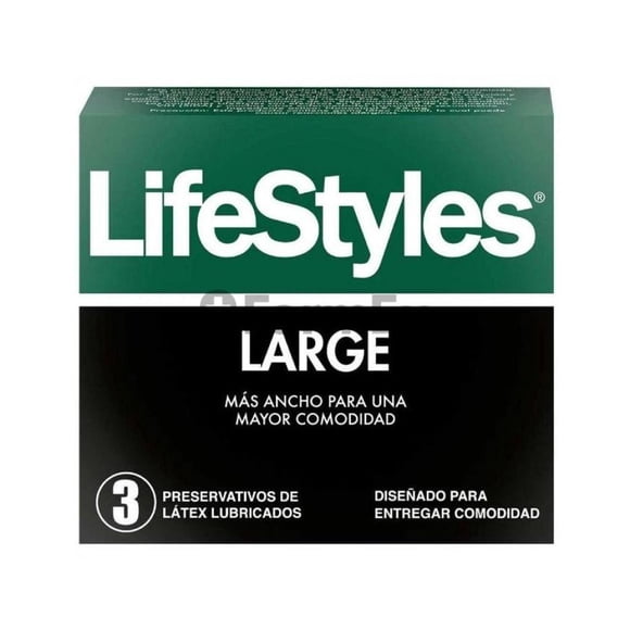 Preservativos Lifestyles Large Con Espermicida x 3 Unidades