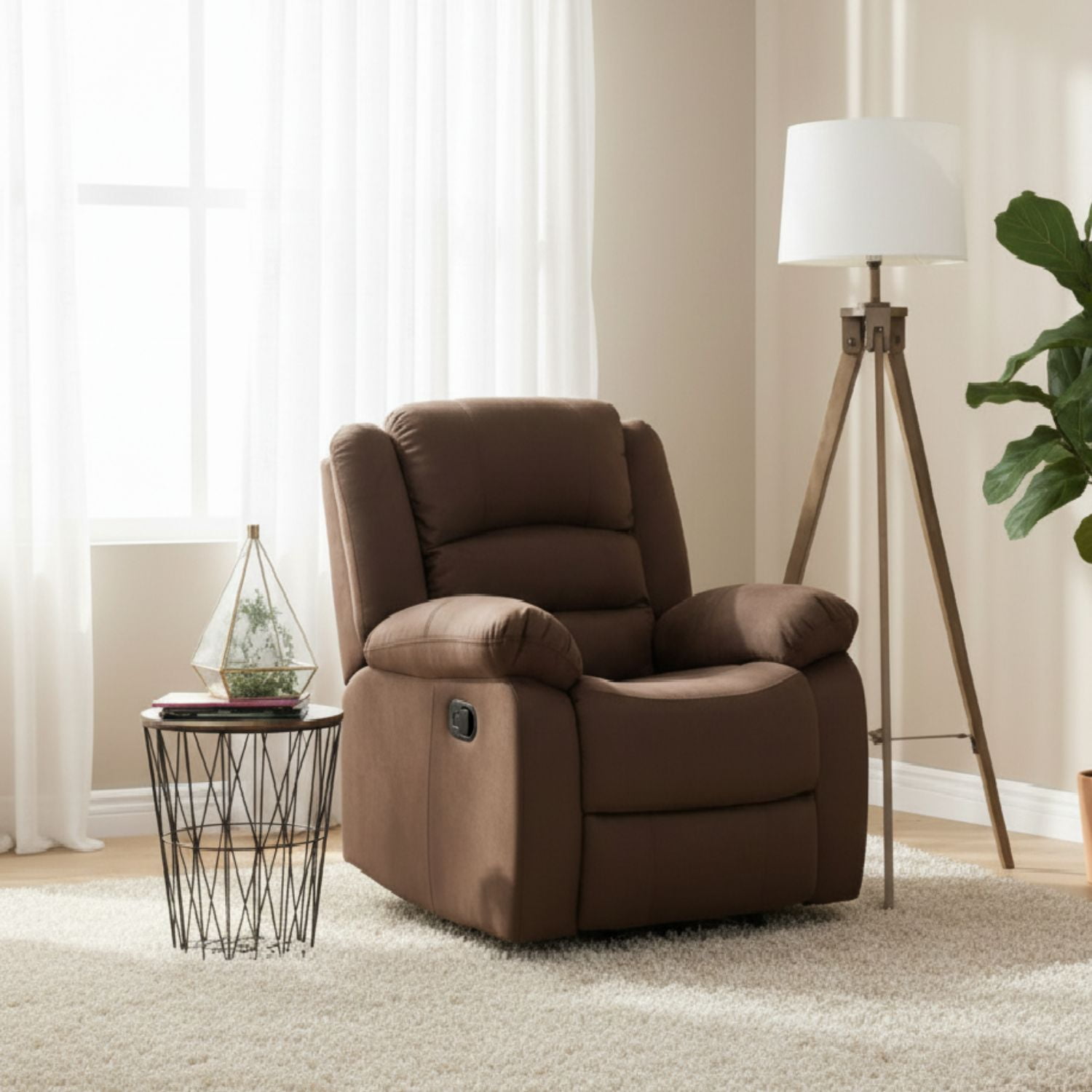 Daniels - Berger Reclinable Moderno Martell Terciopelo Elephant 98060r