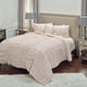thumbnail image 2 of Colcha Rizzy Home BT3141 de poliéster rosa con textura sólida, 170 x 220 cm, 2 of 2