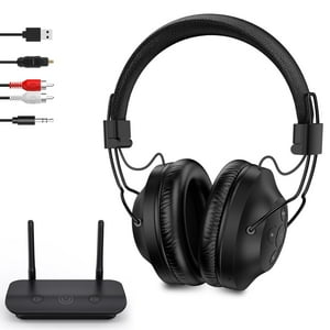 Auriculares Inalámbricos Rosida Para Ver Televisión Con Un Alcance De 295 Pies, Color Negro