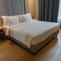 Le Nuit - Sábanas King Algodón Egipcio 300 Hilos Liso Blanco