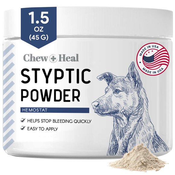 Polvo astringente Chew + Heal Labs para perros y gatos, 45 ml