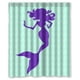 thumbnail image 1 of Cortina de ducha con silueta de sirena superior, juego de cortina de baño con ganchos, tamaño 60 x 72 pulgadas, 1 of 3