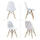thumbnail image 4 of Juego De Comedor eames Redondo 4 sillas Negro-Blanco 80 cm, 4 of 6