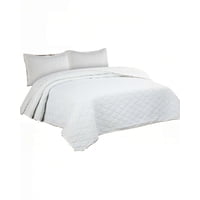 Genérico - Cubrecama Con Detalles De Pompones King Color Blanco