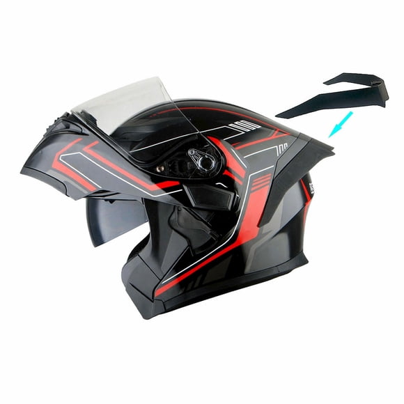 Casco De Moto Modular Integral Abatible Hb89 Rojo