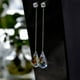 thumbnail image 3 of 1pair Elegant Long Teardrop Zircon Dangle Earrings - 925 Silver Plated Anniversary Gift for Women and Girls - Perfect for Valentine's Day and Holiday Gifting, 3 of 5