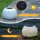 thumbnail image 3 of Farol solar de mesa OMRAYTU impermeable, blanco, metálico, LED, 3 of 7