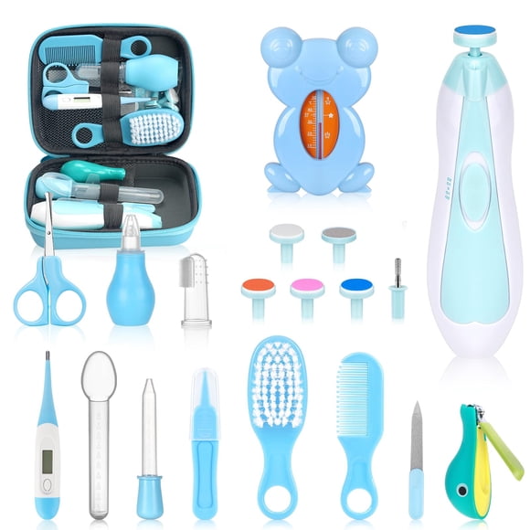 Kit de cuidado y cuidado del bebé UHFi 26 en 1 con bolsa (azul)