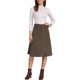 thumbnail image 2 of INSPIRE CHIC Falda Midi A-Line de Mujer Casual Elástica de Ante Sintético con Bolsillos y Cinturón XL Café, 2 of 6