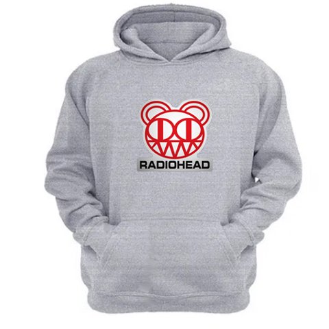 Genérico - Polerón Canguro Radiohead Gris Claro Talla S Unisex