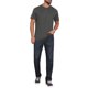 thumbnail image 2 of Camiseta Henley para Hombre INSPIRE CHIC Transpirable de Manga Corta con Botones S Gris Oscuro, 2 of 6
