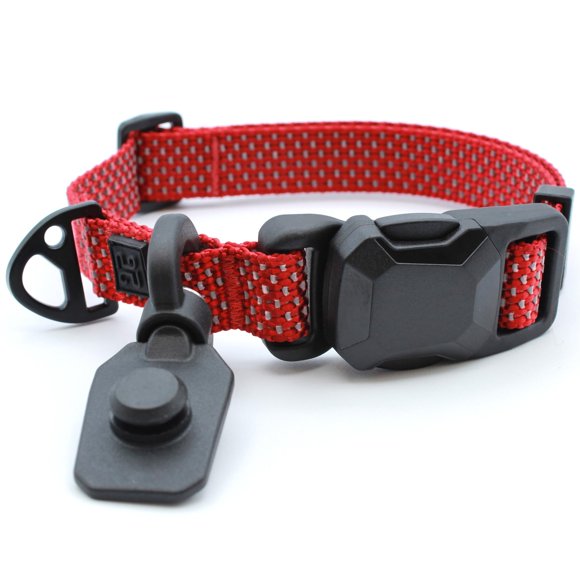 Collar para perro HOOZA Rojo talla grande con cierre magnético rápido
