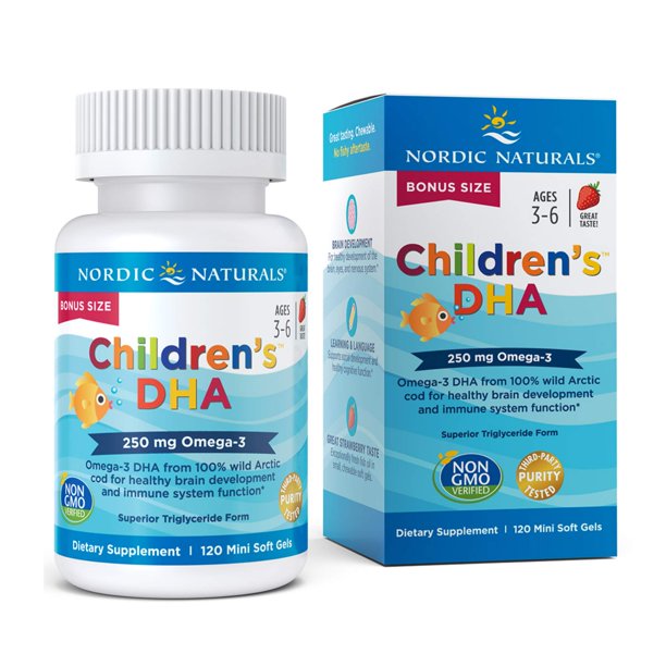 Soft Gels Children's DHA Fresa 250 mg Omega 120 unidades
