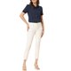 thumbnail image 2 of INSPIRE CHIC Blusa de Mujer para Regreso a Clases con Cuello Peter Pan en Contraste y Mangas Cortas con Lunares XS Azul Marino, 2 of 6
