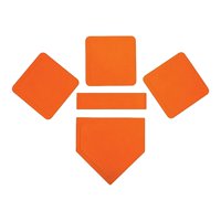 Magideal - Juego De Bases De Béisbol Y Sóftbol, Fácil De Instalar, Equipo De Práctica Portátil Para Patio Trasero. Naranja