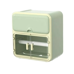 Genérico - Soporte De Papel Higiénico Caja De Almacenamiento Estante Portarrollos De Papel Impermeable Baño Verde