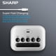 thumbnail image 3 of Reloj despertador Sharp SPC235DGAMZ con puerto de carga USB-C y LED verde, 3 of 5