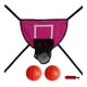 thumbnail image 4 of Trampolín Baloncesto Aro Juego De Portería Al Aire Libre Tablero Ligero Rosa Rojo Con Dos Bolas, 4 of 5