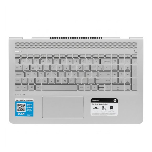 Top Cover HP Teclado Retroiluminado Español Plata para Notebook Pavilion 15-cc (Nuevo)