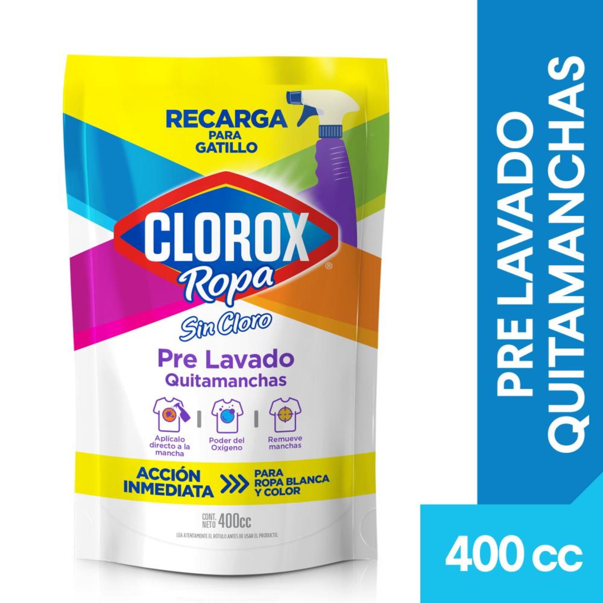 Quitamanchas Líquido Ropa Prelavado Doypack 400 g Clorox