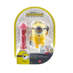 Figura Stuart Con Fuego Artificial Minions 4 Pulgadas