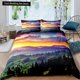 thumbnail image 1 of x1902 Bed SheetsSmoky Mountain Duvet Cover Set Pine Trees Comforter Cover Boys Landscape Quilt Cover Natural Scenery Art Polyester Bedding Set 3-Piece Bedding Set (1 Duvet Cover + 2 Pillow Shams) nj19, 1 of 5