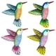 thumbnail image 1 of Paquete De 4 Estatuas De Decoración De Arte De Pared De Colibrí Para Colgar Para Decoración De Césped Interior, 1 of 5