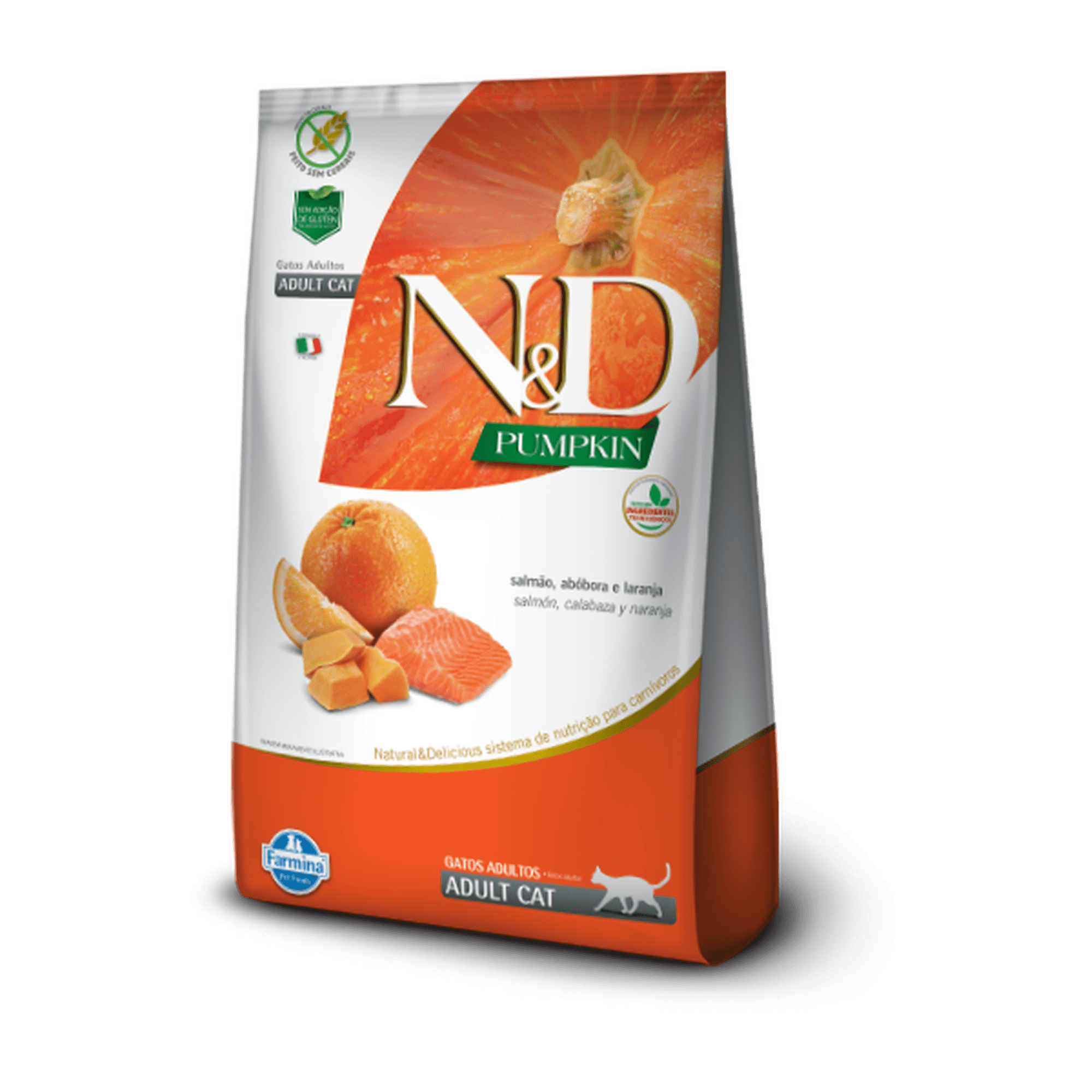 N&D Pumpkin Feline Adulto Salmón, Calabaza y Naranja 1,5 kg