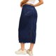 thumbnail image 3 of INSPIRE CHIC Falda de mezclilla para mujer de cintura alta, elástica, desgarrada, con dobladillo sin rematar, abertura casual, midi, lápiz, talla S, azul oscuro, 3 of 6