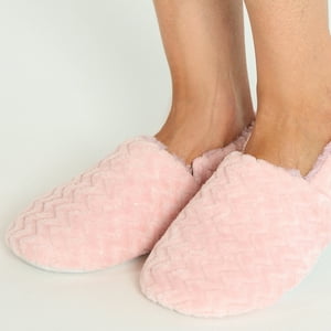 Bbz Barbizon - Pantufla De Mujer Zapatilla Chenille Rosado Claro