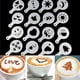 thumbnail image 1 of Lote de 16 plantillas para café, latte, capuchino, barista, arte, plantillas para plumeros de pastel, accesorios de café., 1 of 6