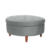 Latam Home - Pouf Paris Tela Velvet Gris