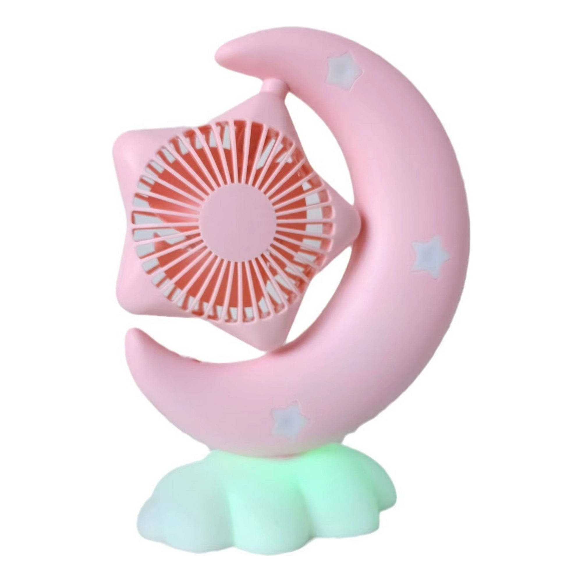 Genérico - Mini Ventilador Escritorio Usb Luz Nocturna Niños Niñas Lau